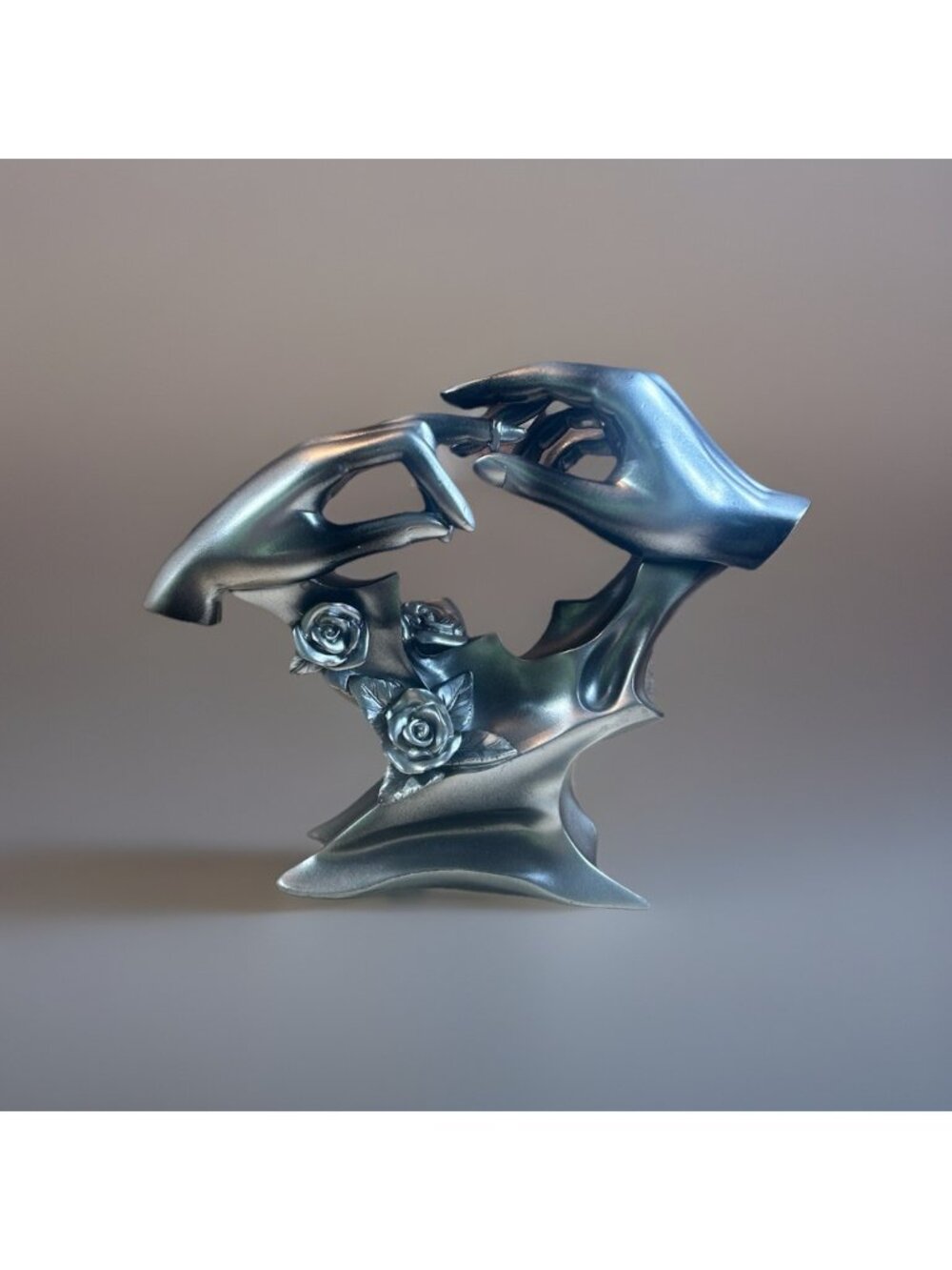 Bond of Marriage Sculpture 'With This Ring' Wedding Anniversary Shelf decor 8x7”
